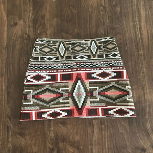 Geometric Patterned Skirt - Multicolor